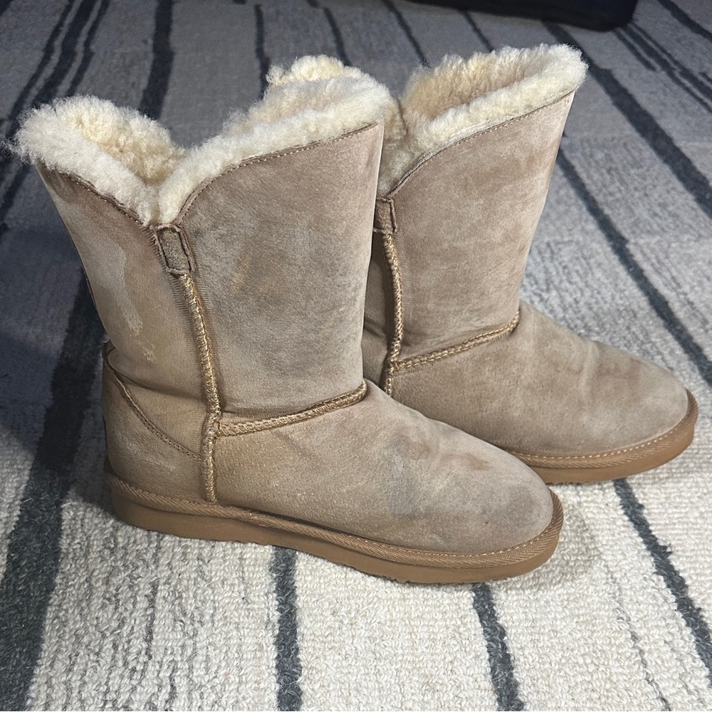 Lamo Shearling-Lined Brown Winter Boots